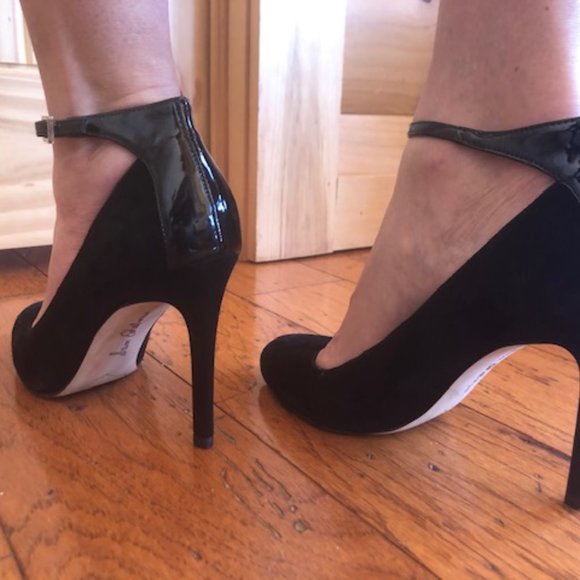 Sam Edelman Black Suede Stilettos - Picture 2 of 6